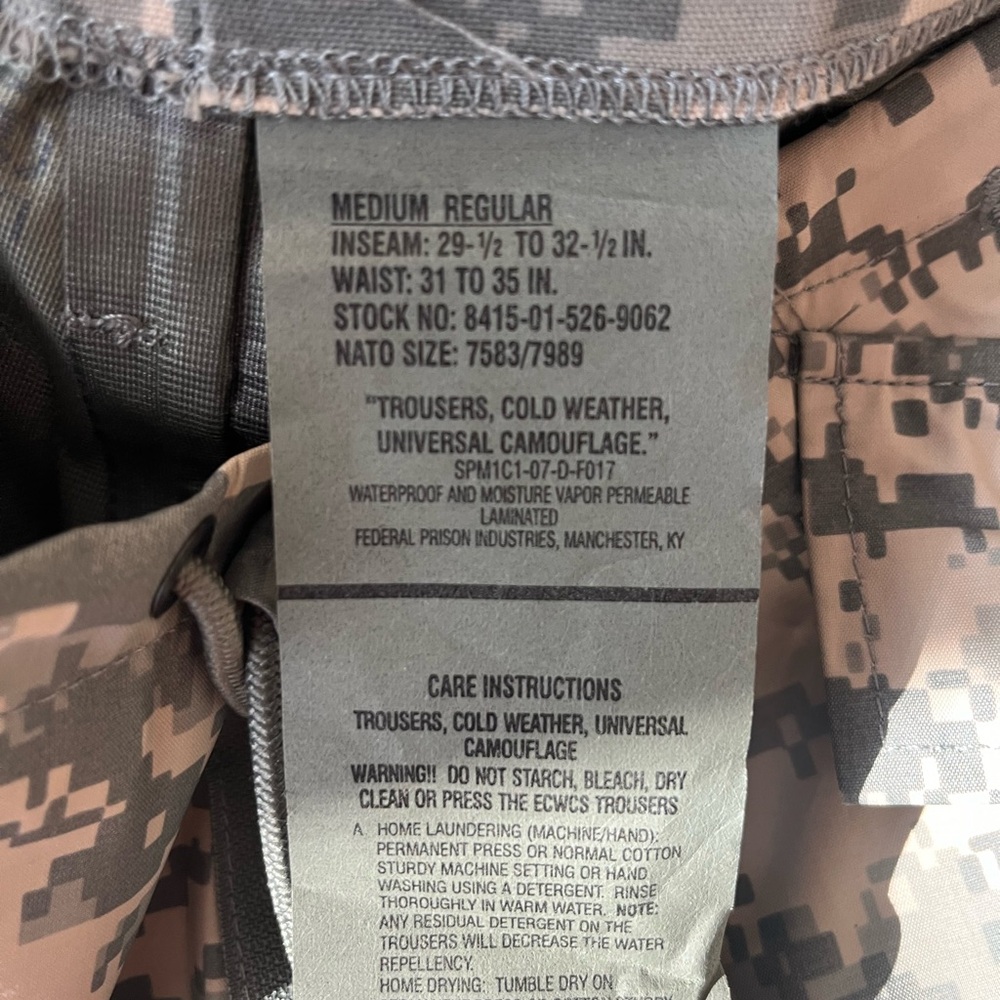 ACU pattern (medium) “Cold Weather Pants” - Picture 3 of 6